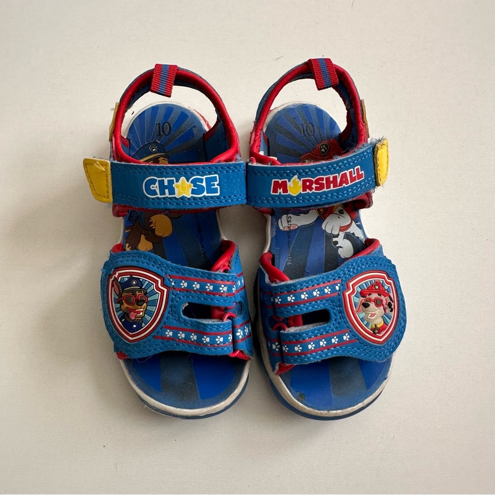 Paw Patrol Blue Chase Marshall Sandals With Lights Size 10
